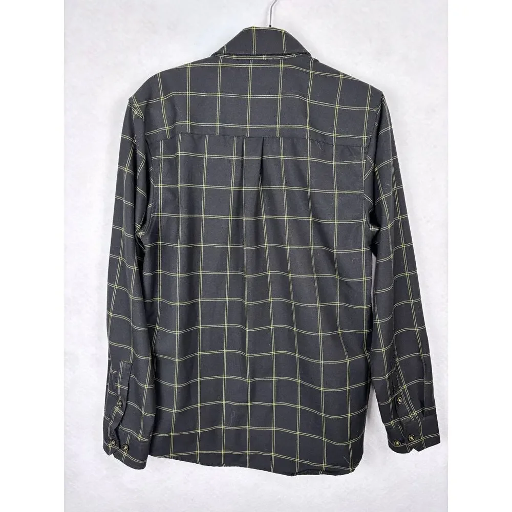 NWOT Dixxon Flannel Company Stay Men’s Small Gold Black Gold Pearl Snap Shirt